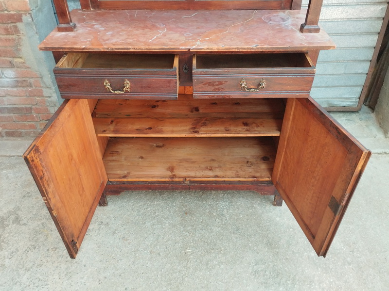 armario alacena comedor 2piezas+marmol 102-214x118x48 1u